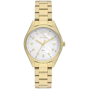 Relógio Technos Feminino Boutique - Dourado com Fundo Madre-pérola Numeral
