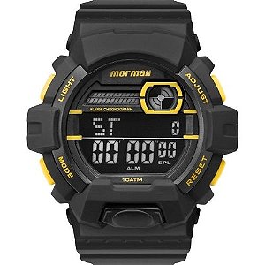 Relógio Mormaii Digital Masculino - Wave - Preto com Detalhes em Amarelo - MO6600AA/8P