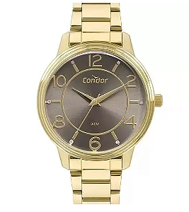 Relógio Condor Feminino - Bicolor com Fundo Cinza - COPC21AEDL-4C