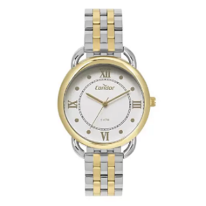 Relógio Condor Feminino KIT - Bicolor com Número Romano - CO2035MPR-K5K