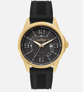 Relógio Condor Kit Masculino - Dourado com Pulseira Silicone - CO2115KVI-K2P