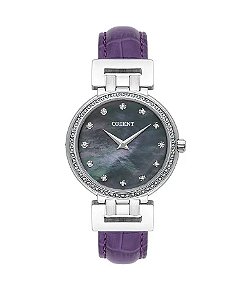 Relógio Orient Feminino - Eternal Prateado com Mostrador Madrepérola e Pulseira de Couro - FBSC0025.P1UX