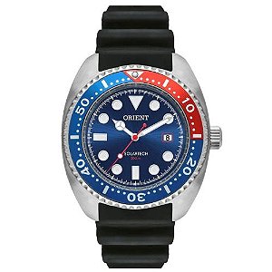 Relógio Orient Masculino - SolarTech Prateado com Mostrador Azul - MBSP1037.D1PX