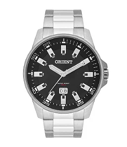 Relógio Orient Masculino -  Prata com Mostrador Preto - MBSS1402.P1SX