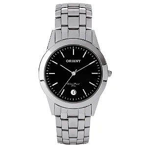 Relógio Orient Masculino - Prata com Mostrador Preto e Calendário - MBSS1004A.P1SX