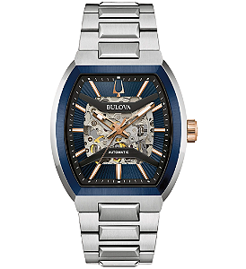 Relógio Masculino Bulova Maquina Automático 98A319N Esqueletizado