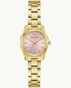 RELOGIO BULOVA FEMININO SURVEYOR 97L187 ROSA COM SAFIRA