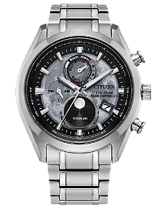Relógio Citizen BY1010-57H Tsuki-yomi Titanium Safira Original