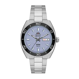 Relógio Orient 3 Stars Elegance Automático YN6SS017-A1SX Azul Texturizado