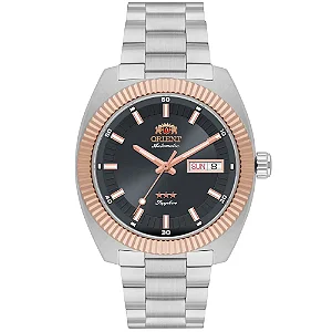 Relógio Orient Masculino 3 Estrelas Heritage Automático YN6MM026-P1SX Aço Safira