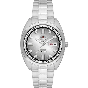 Relógio Orient Heritage Automático 3 Estrelas YN6SS004-S1SX Mostrador Prata Sunray