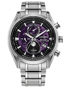 RELOGIO CITIZEN TSUKI-YOMI ROXO BY1010-81Z SAFIRA