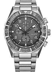 Relógio Citizen Eco-Drive - Sports Casual Nighthawk Aço Chrono - CA0890-54H