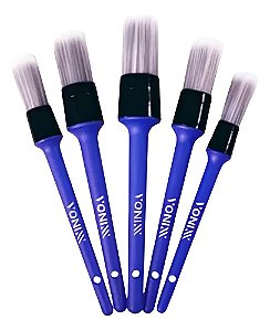 Kit 5 Pinceis Vonixx Detalhamento Automotivo Interna