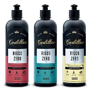 Kit Polimento Risco Zero Corte Refino Lustro Cadillac 500g