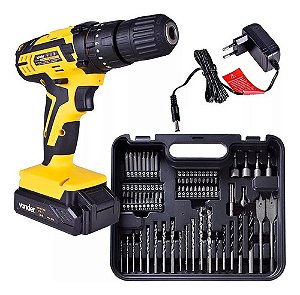 Parafusadeira/furadeira Pfv 074 Impacto Bateria 74pçs Vonder