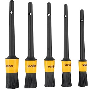 Kit Pincel Lavagem Limpeza Detalhada Carro Moto Vonder