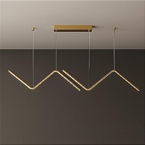 PEDENTE ONDA DOURADO 40W 3200K