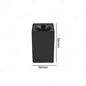 SPOT SOBREPOR CUBIS 2W PRETO 3000K 120LM