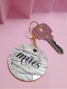 Mini Chaveiro Espelhinho - Personalizado com Logotipo - 25 unidades
