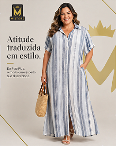 VESTIDO LINHO PLUS SIZE