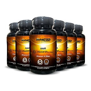 Ionscap Hair (06 Frascos) 500Mg 60Capsulas – 124,90 cada
