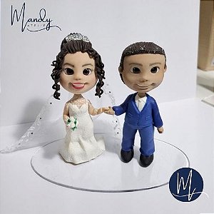 💍 Noivinhos de Biscuit PERSONALIZADO – Topo de Bolo para Casamento