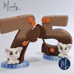 Vela de biscuit decorada para aniversários - Menina da Ilha