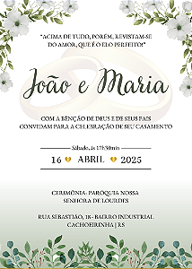 Criação de Convite DIGITAL Personalizado para Casamento