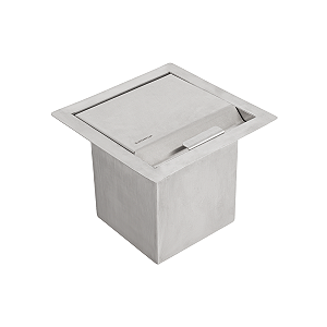 Lixeira de Embutir para Bancada 3L Inox 304 com Tampa Escovada