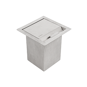 Lixeira de Embutir para Bancada 4L Inox 304 com Tampa Escovada