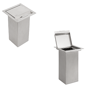 Lixeira Gourmet 7 Litros Em Aço Inox Com Tampa Para Embutir Na Bancada Da Cozinha Praticidade E Estilo - Kitchen Lar