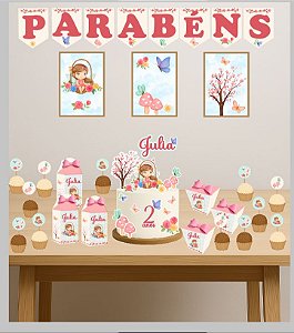 Arquivo digital tema kit menina no balanço