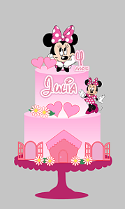 Arquivo digital tema minnie de andar em camadas