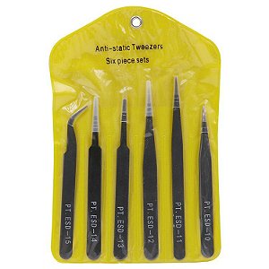 Pinça  Kit 6 Peças Para Relojoeiro joalheiro anti-estática