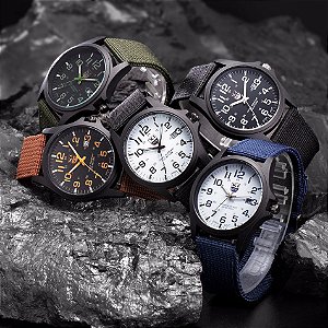 Relogio Masculino Esportivo Militar Pulseira Em Nylon