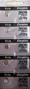 Baterias para relogios Ernegizer 364, 377, 371,395, 394, original
