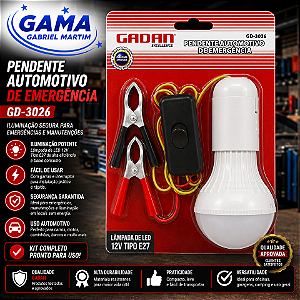 Pendente Automotivo de Emergência Gadan - LED 12V