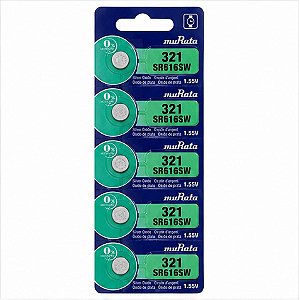 Bateria Para Relogios SR616/321 Sony/Murata kit com 5 unids