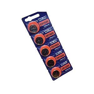Pilha Bateria Moeda 1620 Murata kit com 5 unidades