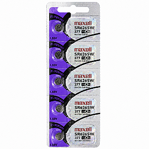 Baterias para relogio 626/377 Maxel original kit com 5 uns