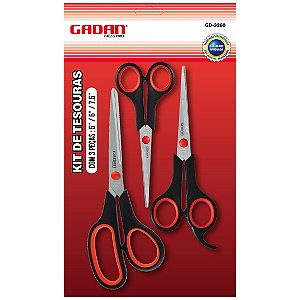 Kit de Tesouras Gadan-3 Unidades para Corte Preciso