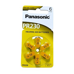 Pilha aparelho Auditivo Pr230/10 Panasonic Cartela C/ 6 Unds
