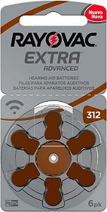 Pilha  bateria Auditiva 312 Rayovac Cartela C/ 6 Unds
