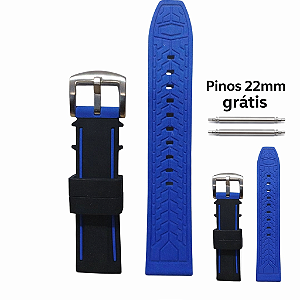 Pulseira Relógio Tradicional Silicone Colorida 22mm + Pinos