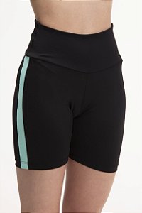 Shorts Luna - Preto com Verde Água