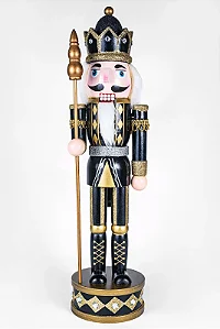 Quebra Nozes - Soldado Preto com Dourado (38cm)