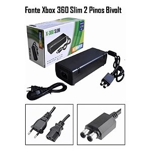 FONTE SLIM PARA VIDEO XBOX 360 BIVOLT 110V 220V