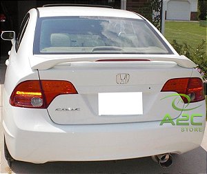 AEROFOLIO TRASEIRO PINTADO BRANCO LED HONDA CIVIC 2006 2007 2008 2009 2010 2011