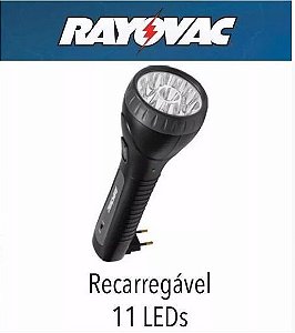LANTERNA RECARREGAVEL 11 LEDS BIVOLT RAYOVAC
